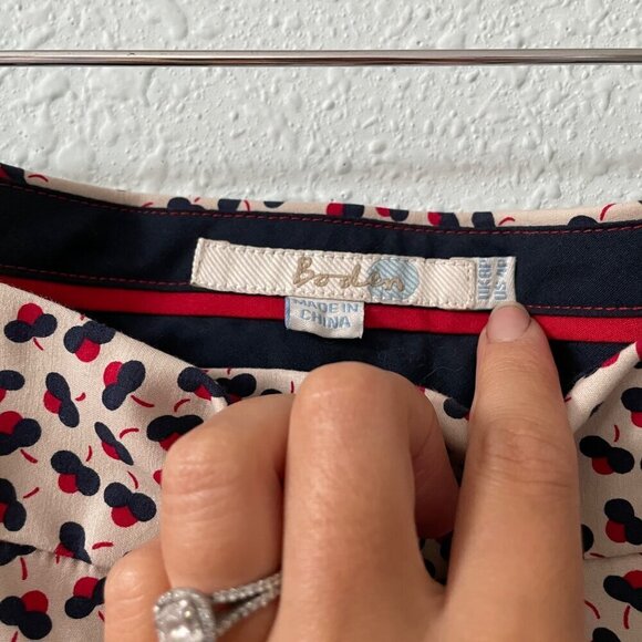 Boden Multicolor Polka Dot Cropped Career Pants Women's Size 4P Classic Office - Picture 3 of 8